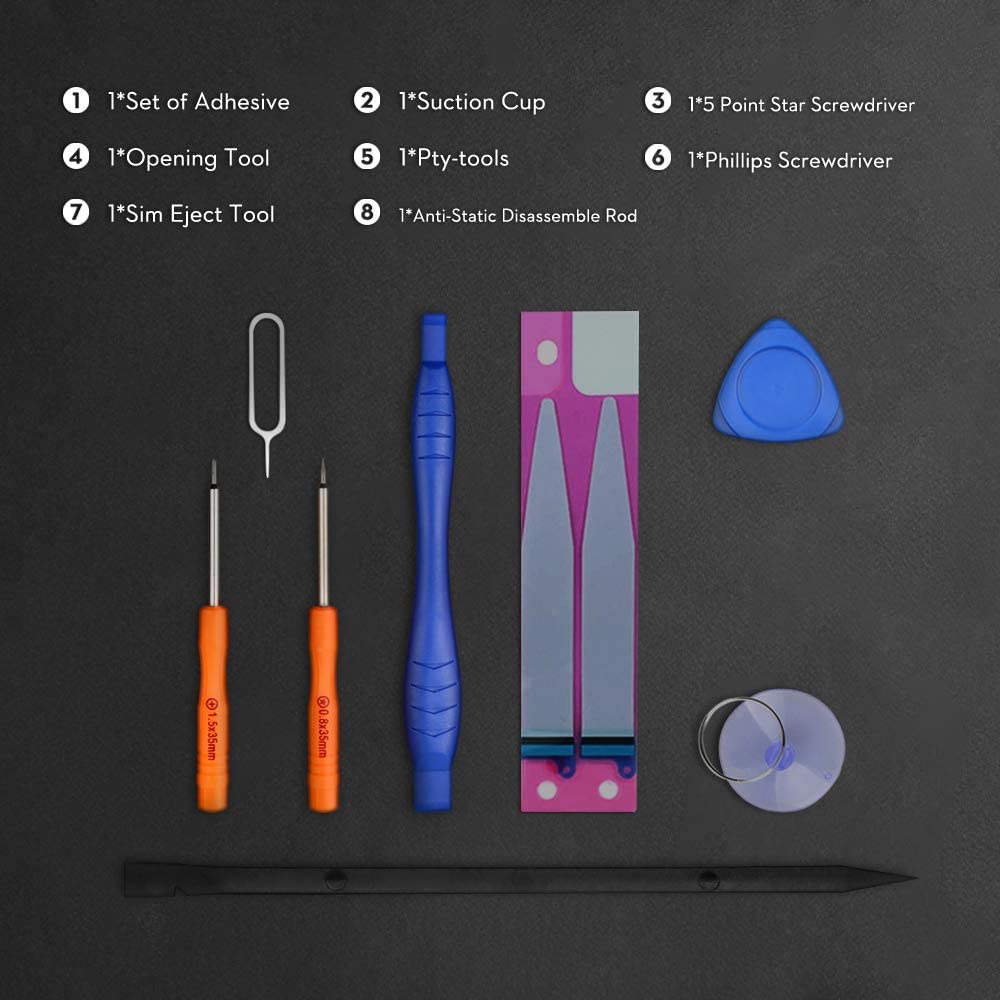 bokman for iPhone 6s Plus Battery Replacement, High Capacity Li-ion Polymer Battery 4100mAh with All Tool Kits and Adhesive Strips