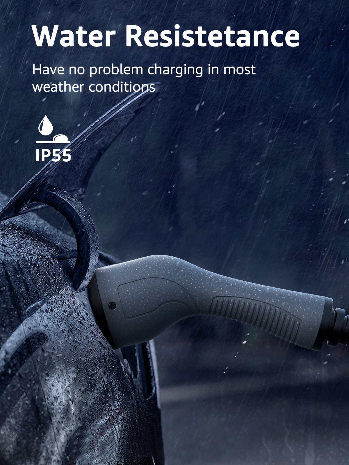 bokman Câble Type 2 de Recharge Voiture Electrique, Mode 3 / 32A / 7,2kW / 8 mètres