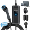 bokman Chargeur Voiture Electrique 16A, (5M, 3.68kW) Type 2 EVSE Portable Recharge Voiture Electrique Compatible avec Tesla Model Y, EX30, XC60, Q4, MG4, 208EV et PHEVs