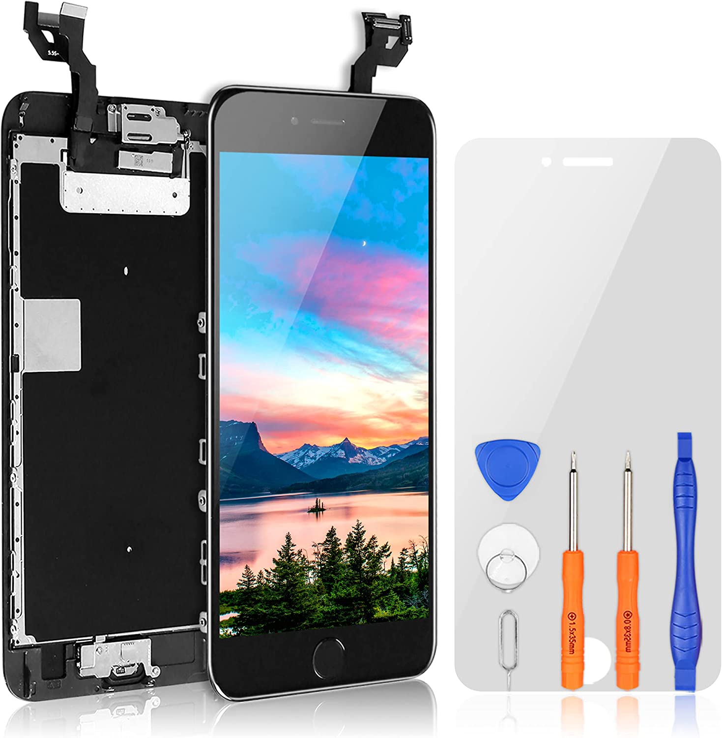 bokman for iPhone 6s Plus Black Screen Replacement Parts Full Display Assembly