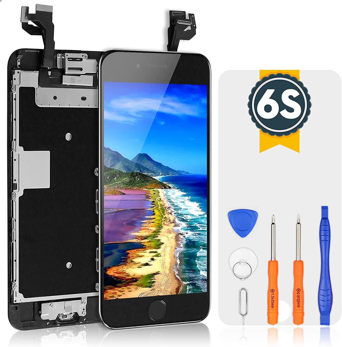 bokman for iPhone 6s Black Screen Replacement Parts Full Display Assembly