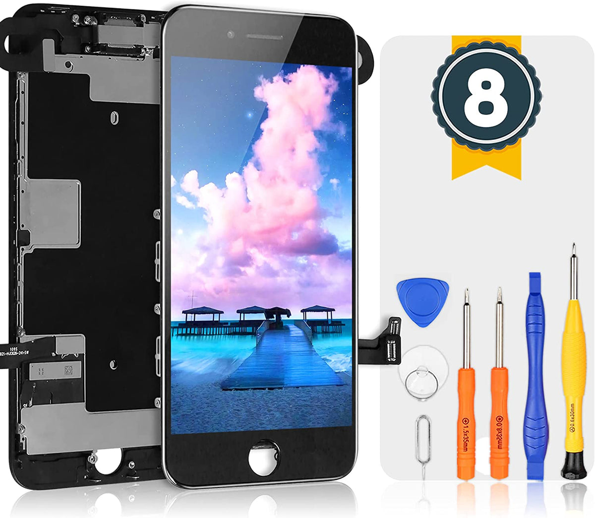 bokman for iPhone 8/SE 2020 Black Screen Replacement Parts Full Display Assembly