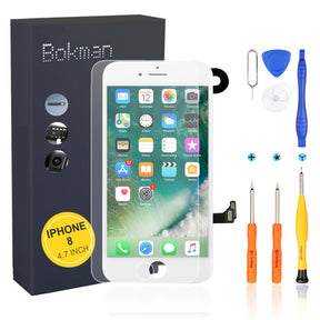 bokman for iPhone 8 White Screen Replacement Parts Full Display Assembly