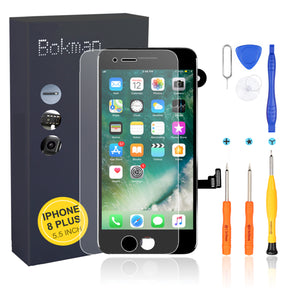 bokman for iPhone 8 Plus Black Screen Replacement Parts Full Display Assembly