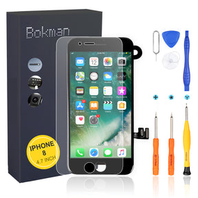bokman for iPhone 8/SE 2020 Black Screen Replacement Parts Full Display Assembly