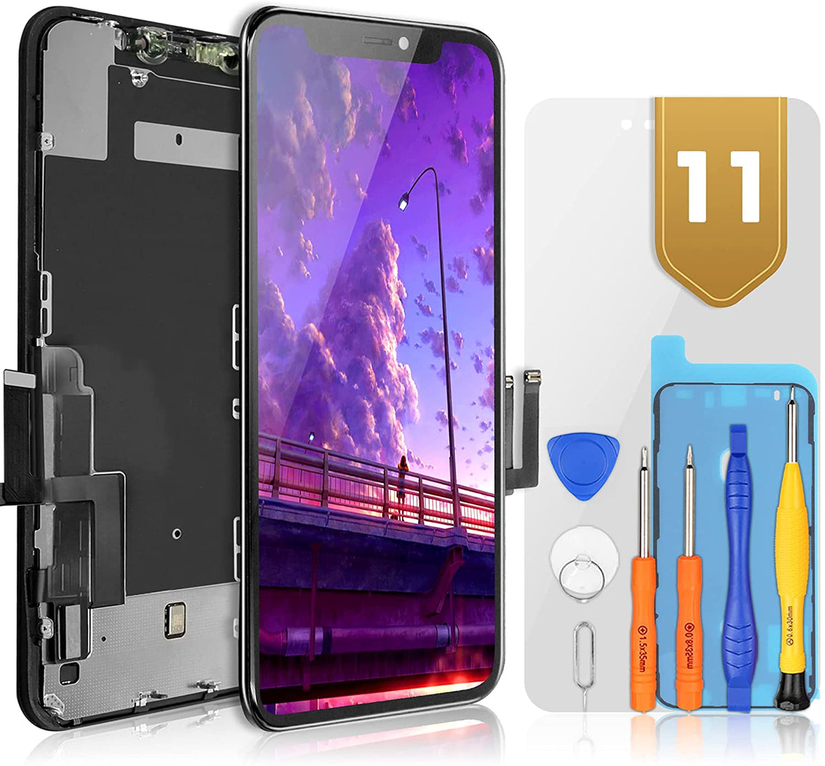 bokman for iPhone 11 Black LCD Screen Replacement Parts Display Assembly Front Panel