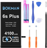 bokman for iPhone 6s Plus Battery Replacement, High Capacity Li-ion Polymer Battery 4100mAh with All Tool Kits and Adhesive Strips
