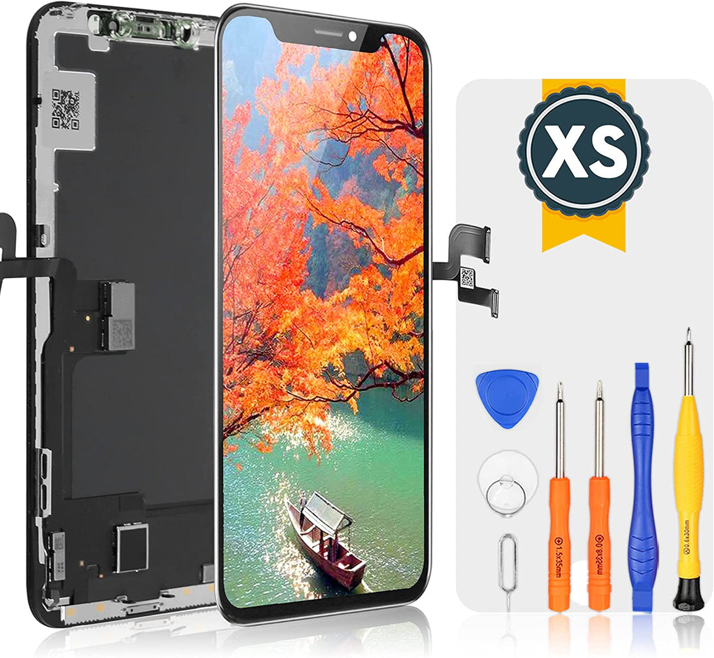 bokman für iPhone XS Schwarz LCD Bildschirm Ersatzteile Displayeinheit Frontblende