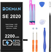 bokman for iPhone SE 2020 Battery Replacement, High Capacity Li-ion Polymer Battery 2200mAh with All Tool Kits and Adhesive Strips