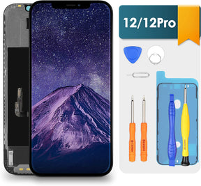 bokman for iPhone 12/12 Pro Black LCD Screen Replacement Parts Display Assembly Front Panel