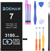bokman for iPhone 7 Battery Replacement, High Capacity Li-ion Polymer Battery 3180mAh with All Tool Kits and Adhesive Strips