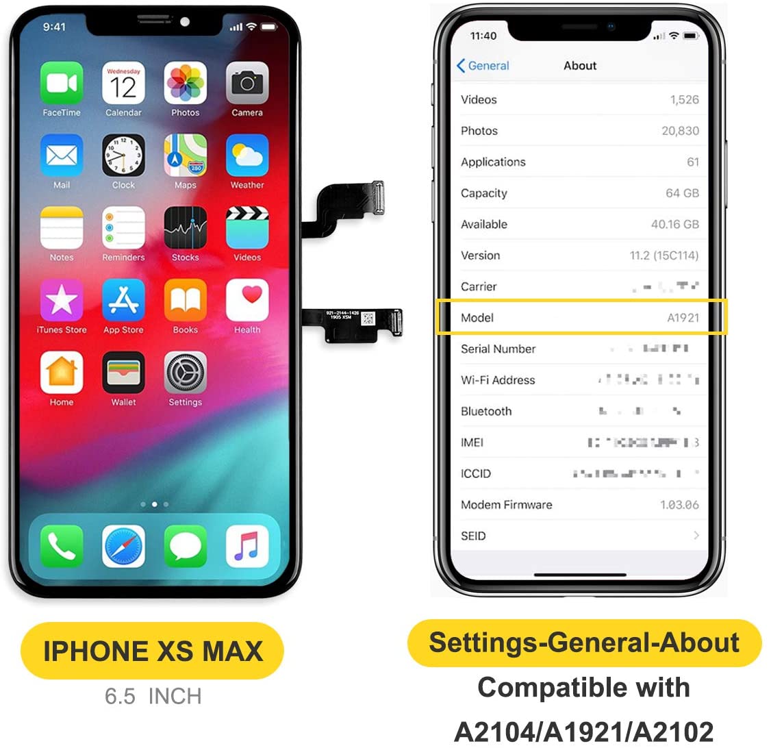 bokman for iPhone XS Max LCD Screen Replacement Parts Display Assembly Front Panel