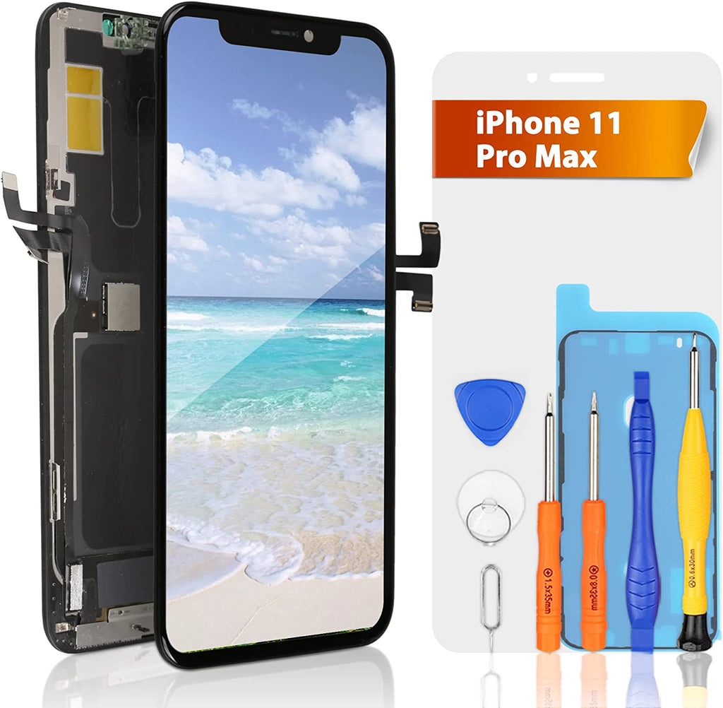 bokman for iPhone 11 Pro Max Black LCD Screen Replacement Parts Display Assembly Front Panel