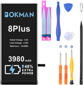 bokman for iPhone 8 Plus Battery Replacement, High Capacity Li-ion Polymer Battery 3980mAh with All Tool Kits and Adhesive Strips