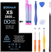 bokman for iPhone XS Battery Replacement, High Capacity Li-ion Polymer Battery 3800mAh with All Tool Kits and Adhesive Strips