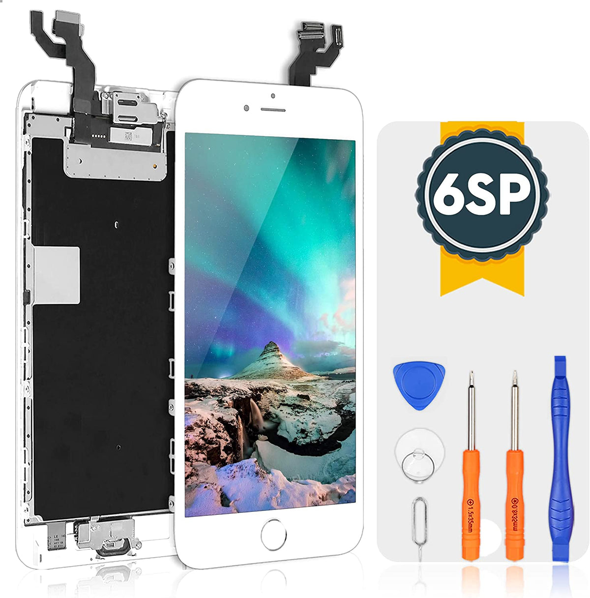 bokman for iPhone 6s Plus White Screen Replacement Parts Full Display Assembly