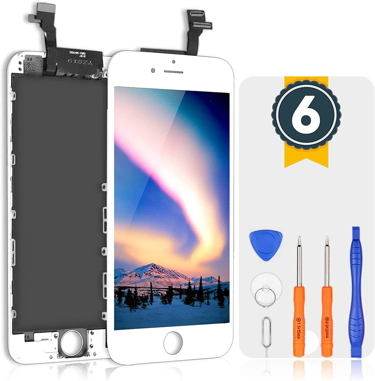 bokman for iPhone 6 White Screen Replacement Parts Display Assembly