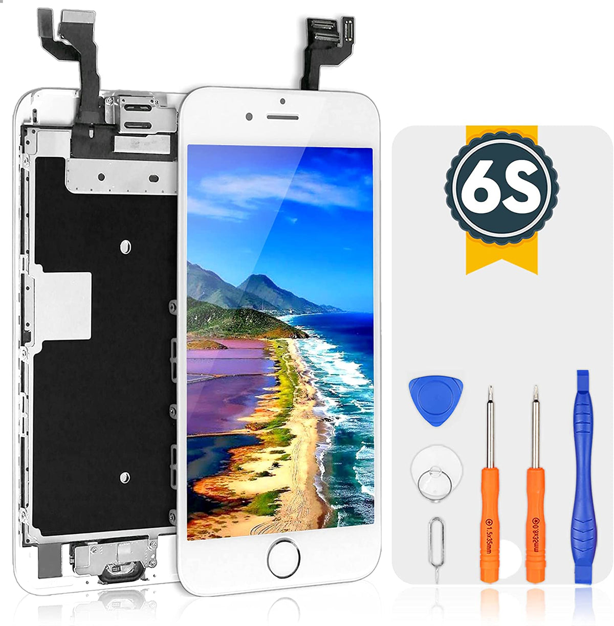 bokman for iPhone 6s White Screen Replacement Parts Full Display Assembly