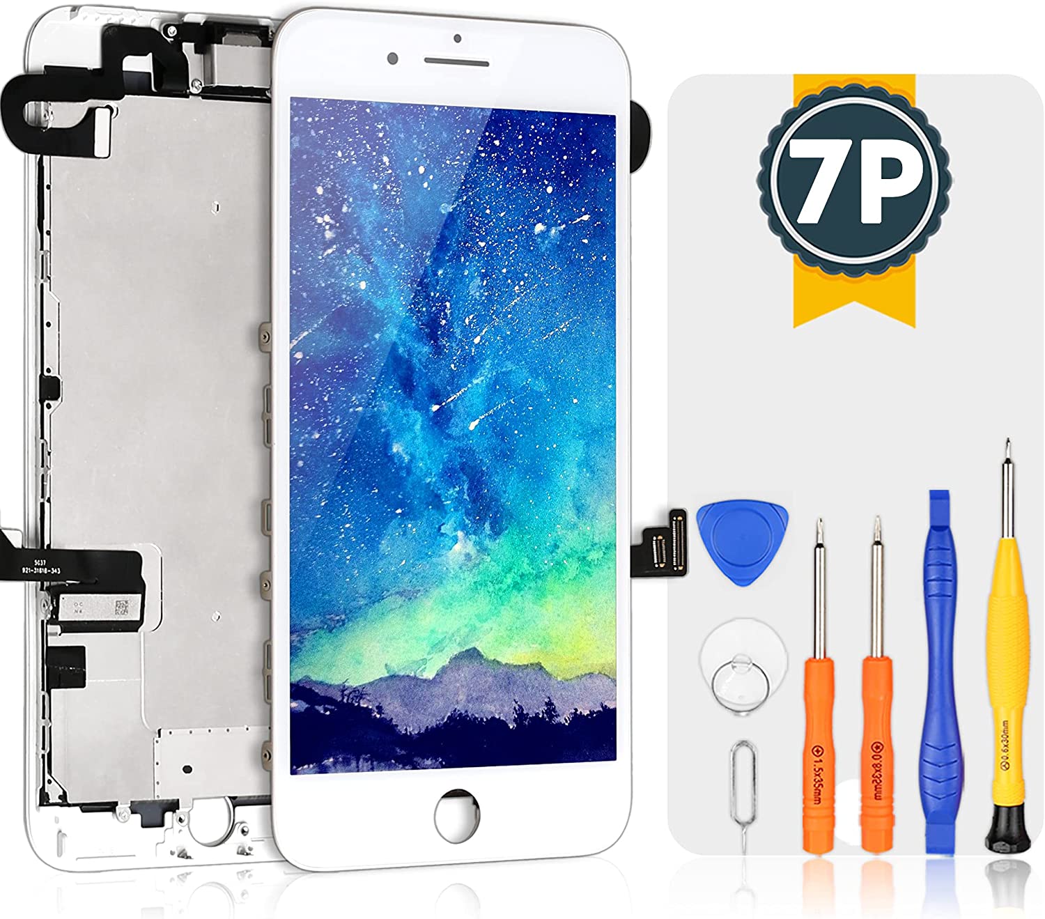 bokman for iPhone 7 Plus White Screen Replacement Parts Full Display Assembly