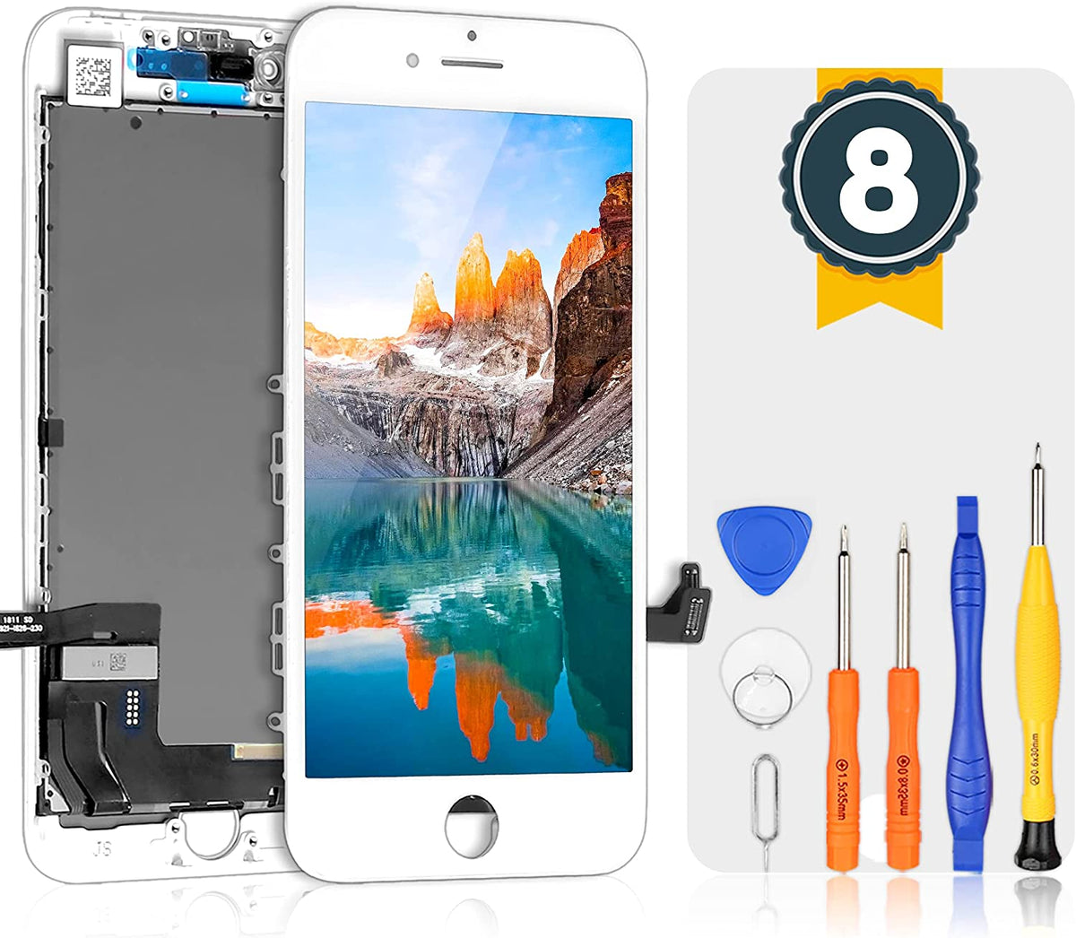 bokman for iPhone 8 White Screen Replacement Parts Display Assembly