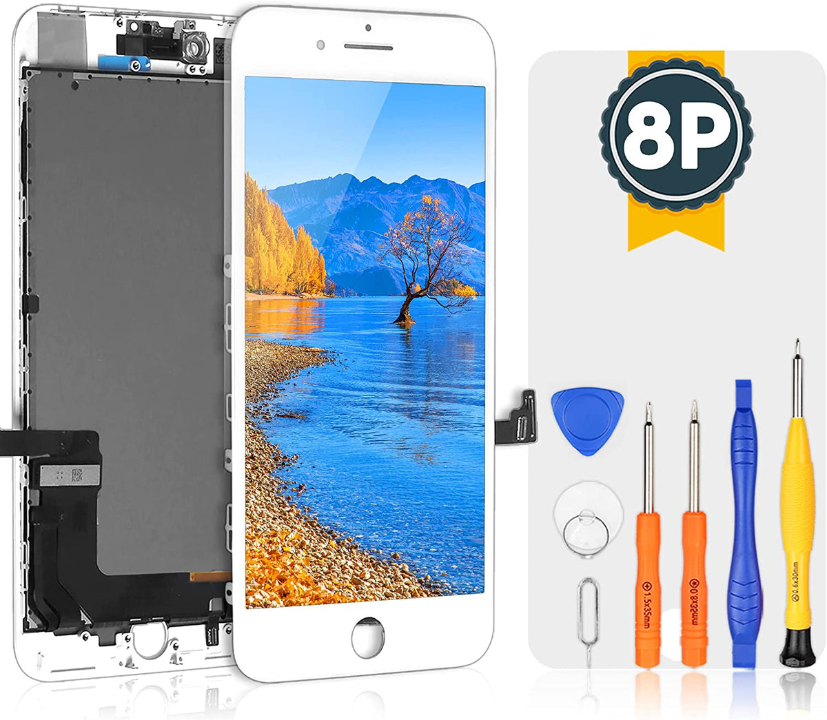 bokman for iPhone 8 Plus White Screen Replacement Parts Display Assembly