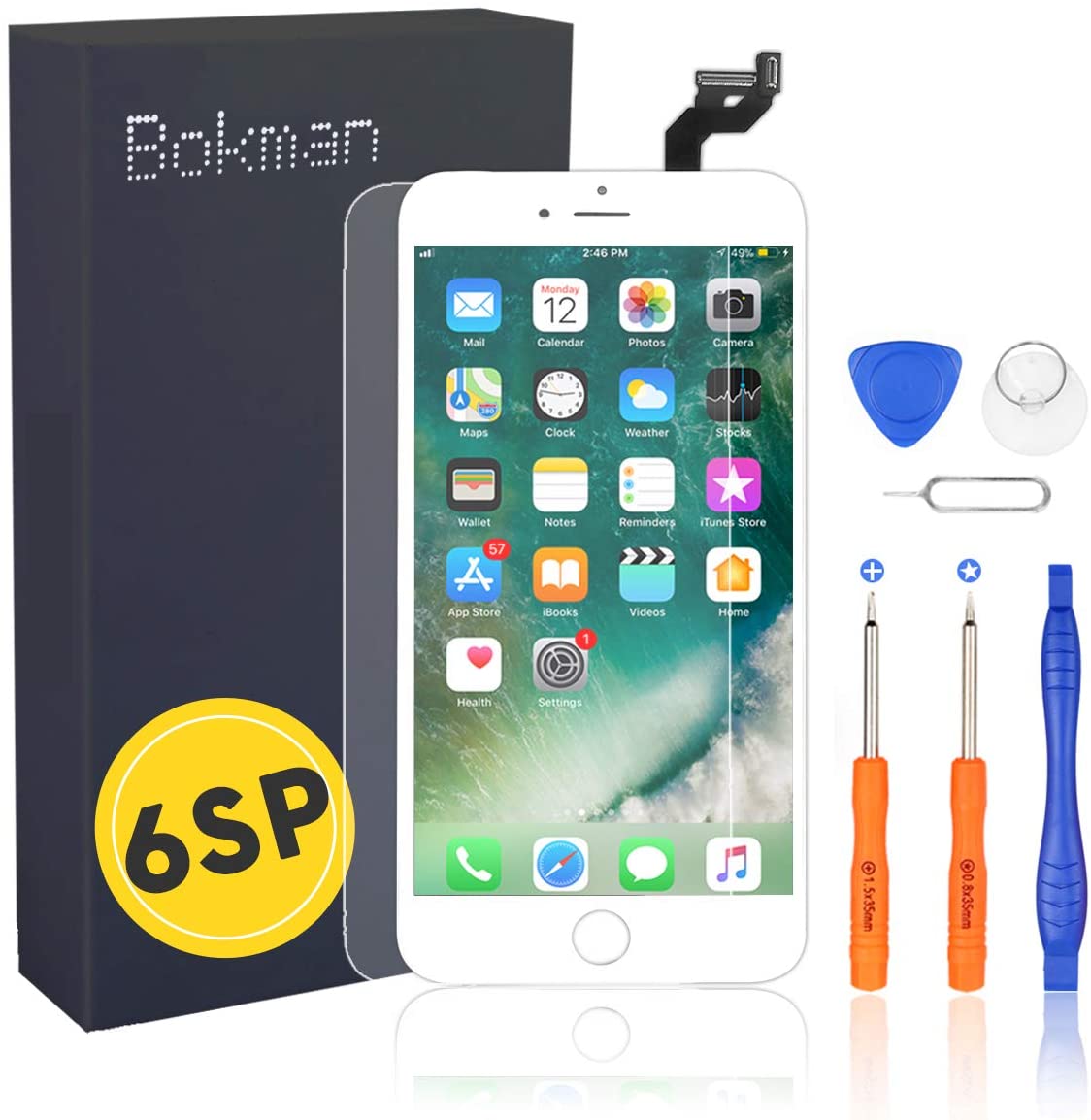 bokman for iPhone 6s Plus White Screen Replacement Parts Display Assembly