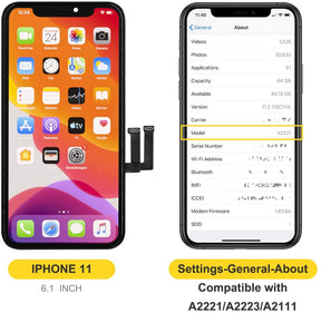 bokman for iPhone 11 Black LCD Screen Replacement Parts Display Assembly Front Panel
