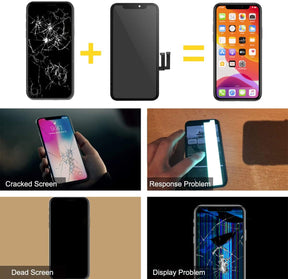 bokman for iPhone 11 Black LCD Screen Replacement Parts Display Assembly Front Panel