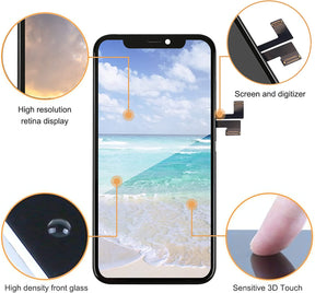 bokman for iPhone 11 Pro Max Black LCD Screen Replacement Parts Display Assembly Front Panel