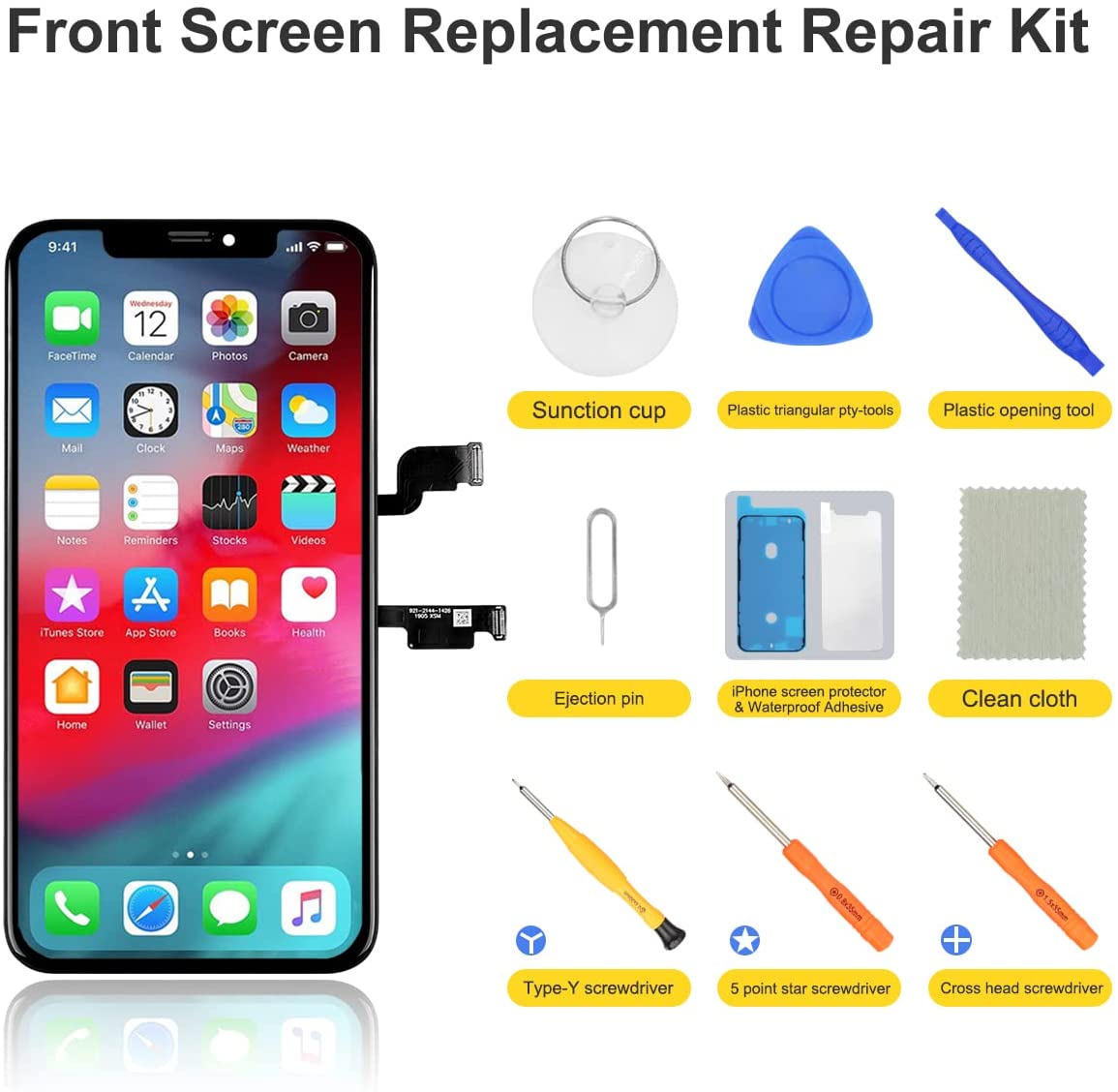 bokman for iPhone XS Max LCD Screen Replacement Parts Display Assembly Front Panel