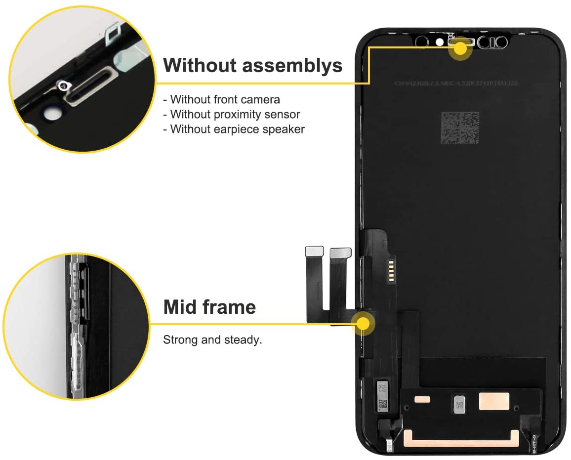 bokman for iPhone 11 Black LCD Screen Replacement Parts Display Assembly Front Panel