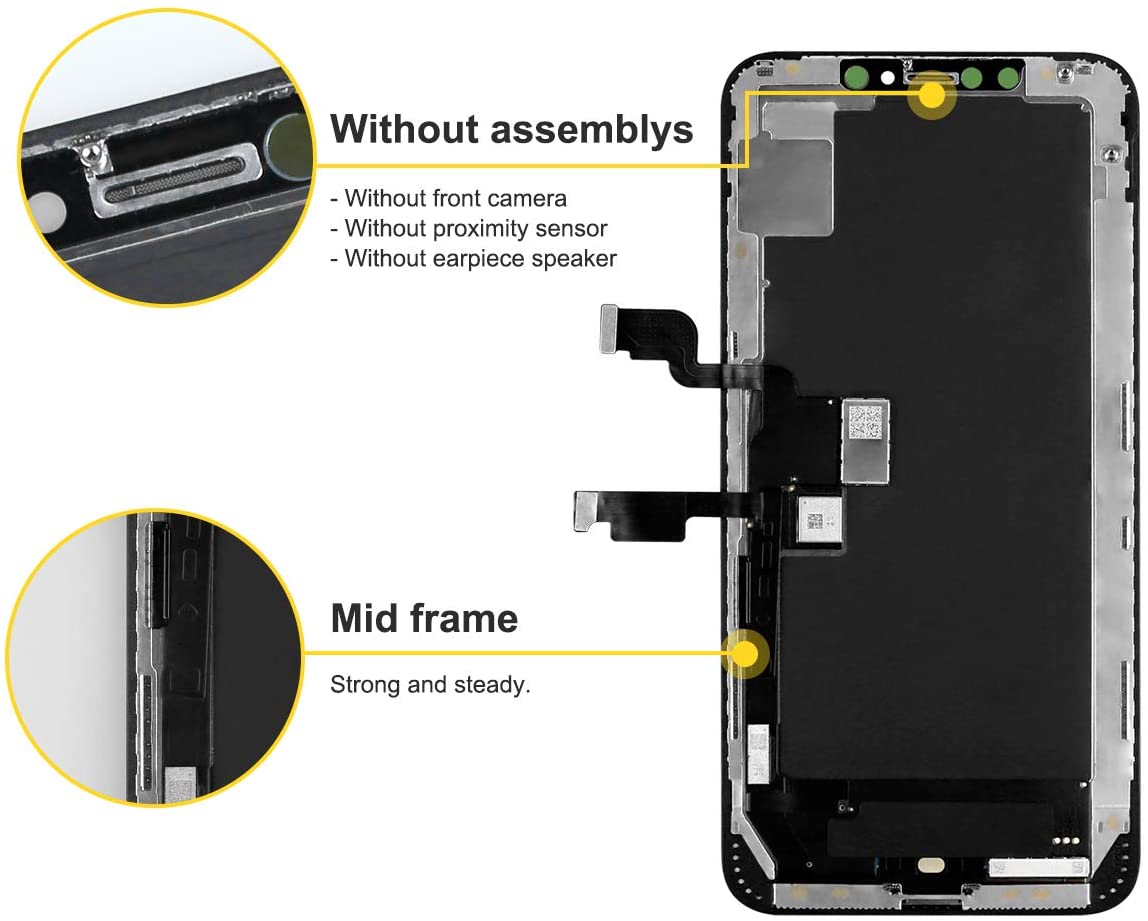 bokman for iPhone XS Max OLED Black Screen Replacement Parts Display Assembly Front Panel