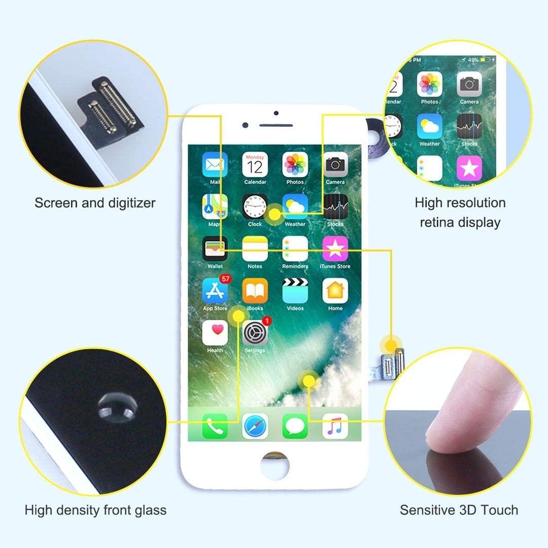 bokman for iPhone 7 White Screen Replacement Parts Full Display Assembly