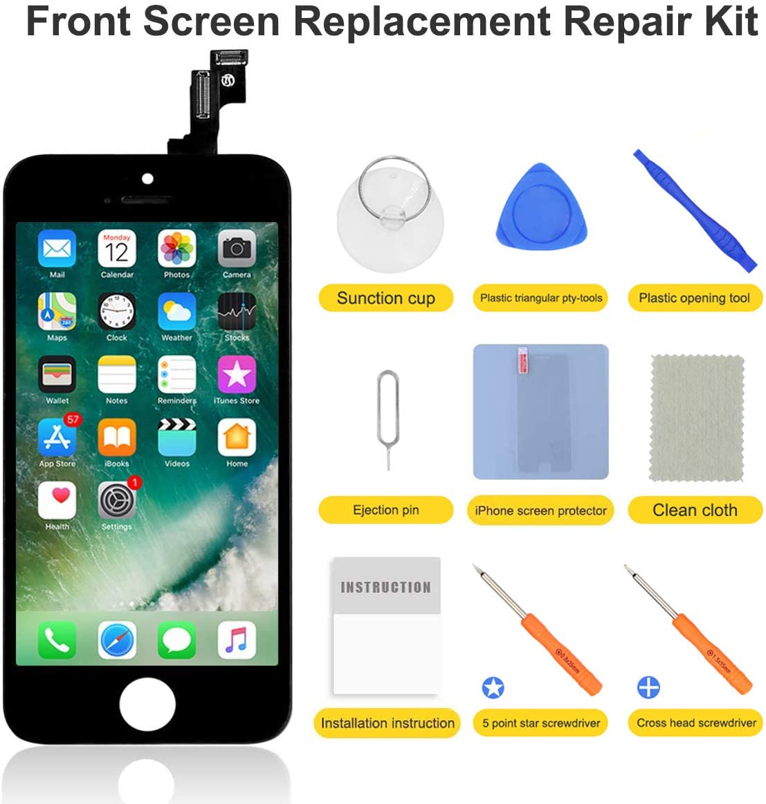 bokman for iPhone 5s/SE Black Screen Replacement Parts Display Assembly