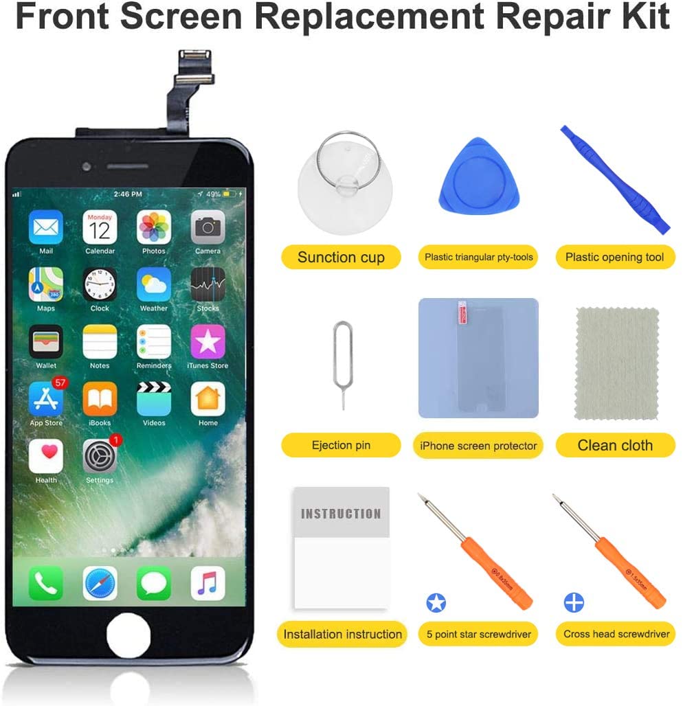 bokman for iPhone 6 Black Screen Replacement Parts Display Assembly