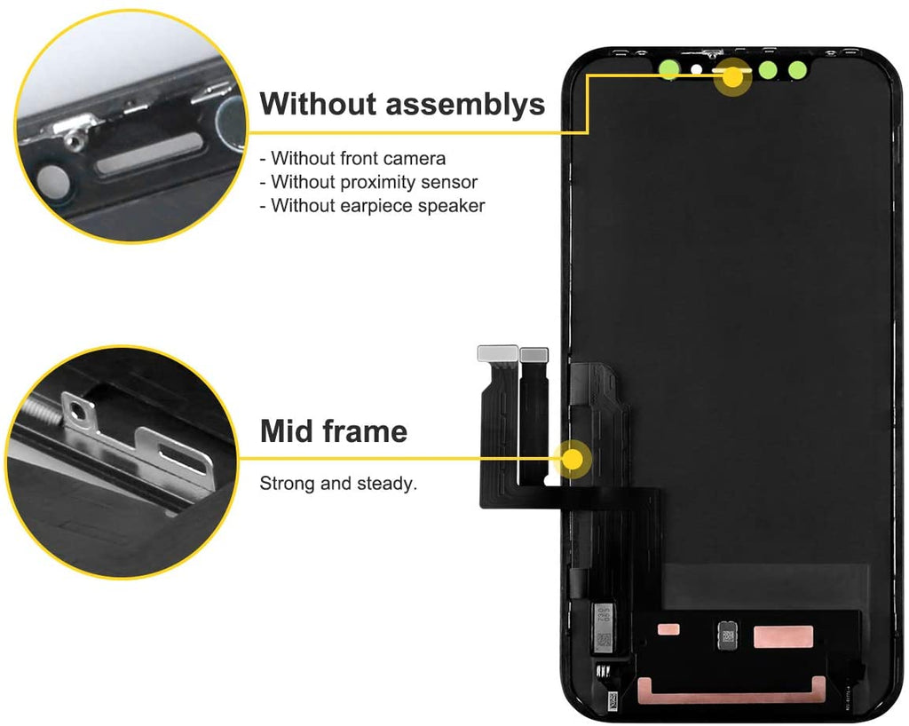 bokman for iPhone XR Black LCD Screen Replacement Parts Display Assembly