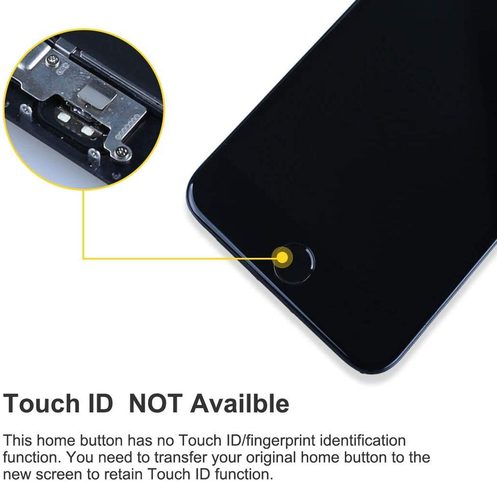 bokman Ersatz-Display für iPhone 6 Plus, Komplett-Display-Einheit, Schwarz