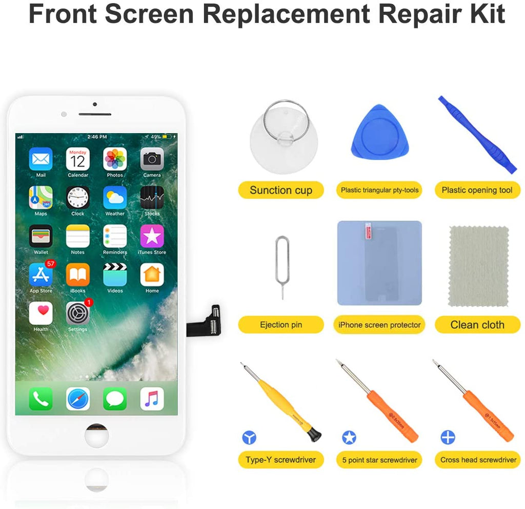 bokman for iPhone 8 Plus White Screen Replacement Parts Display Assembly