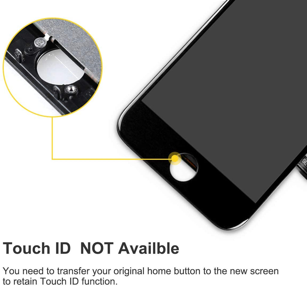 bokman for iPhone 8 Plus Black Screen Replacement Parts Full Display Assembly