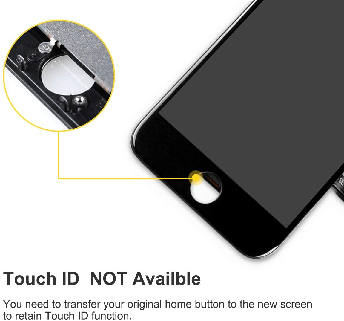 bokman for iPhone 8 Plus Black Screen Replacement Parts Full Display Assembly