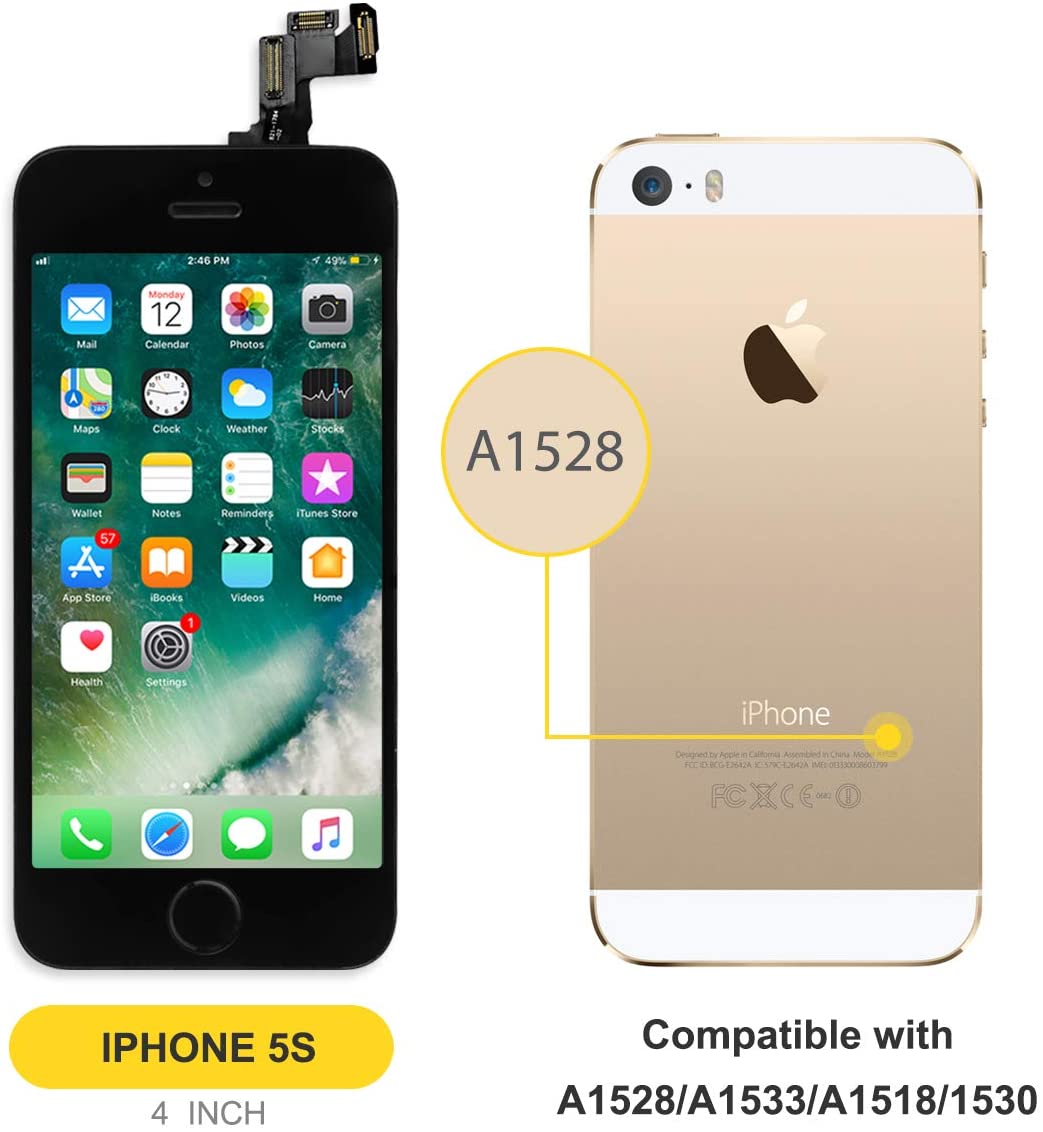 bokman for iPhone 5s/SE Black Screen Replacement Parts Full Display Assembly