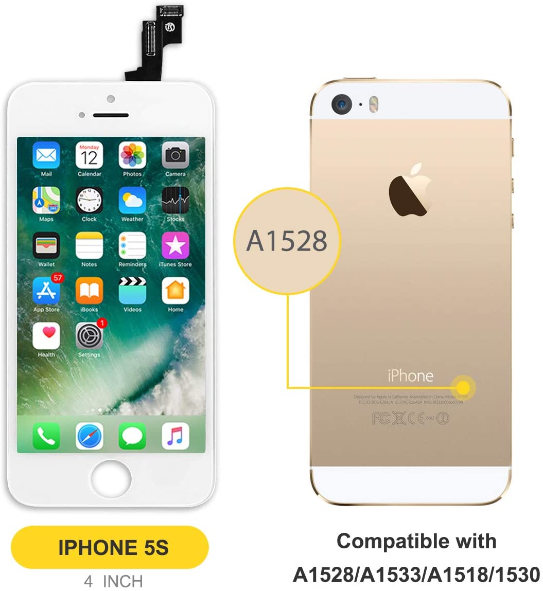 bokman for iPhone 5s/SE White Screen Replacement Parts Display Assembly