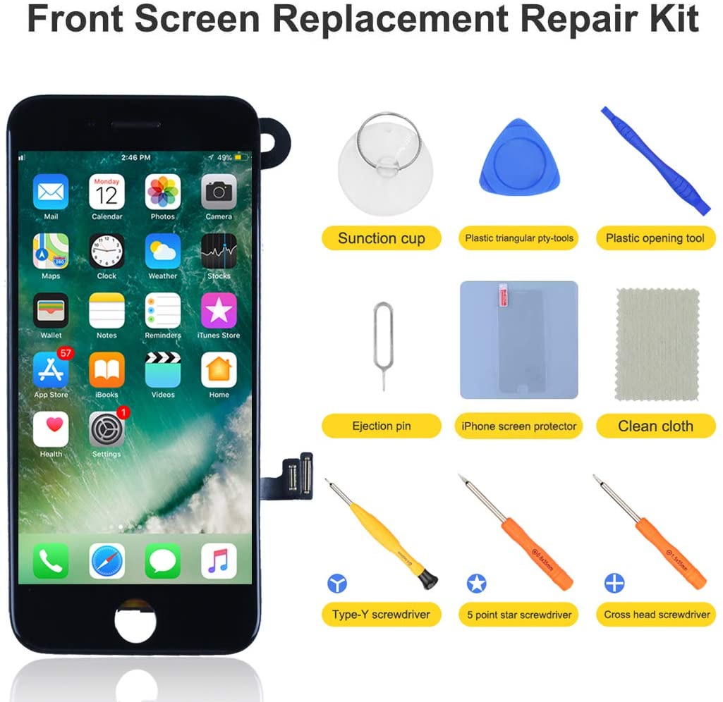 bokman for iPhone 7 Black Screen Replacement Parts Full Display Assembly