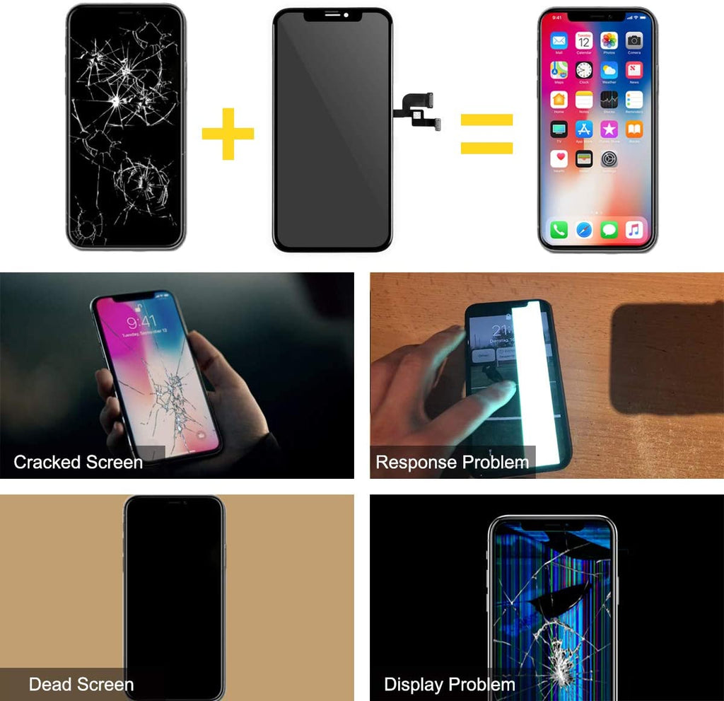 bokman for iPhone X Black OLED Screen Replacement Parts Display Assembly