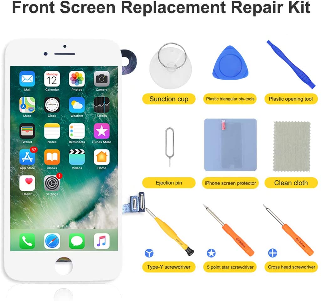 bokman für iPhone 7 Weiß Bildschirm Ersatzteile Komplettes Display-Modul