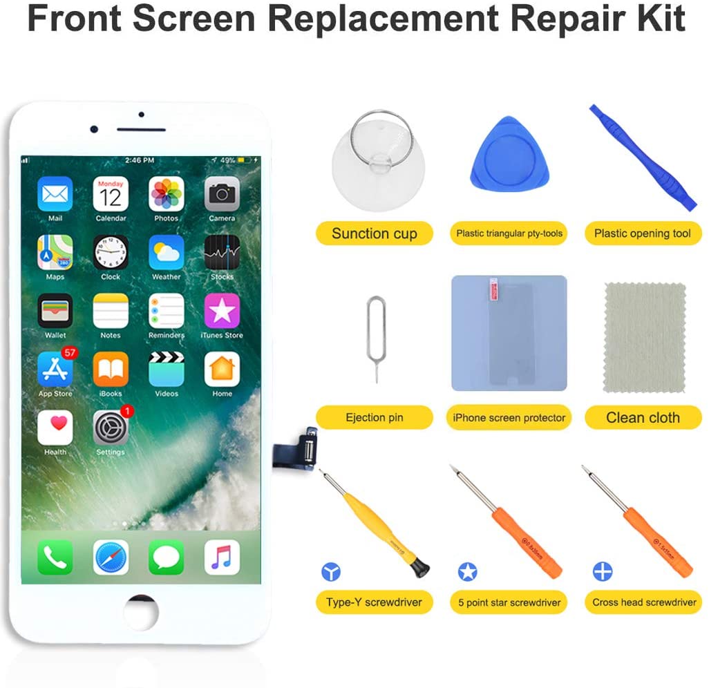 bokman for iPhone 7 Plus White Screen Replacement Parts Display Assembly