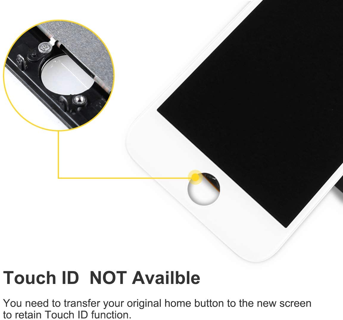 bokman for iPhone 8 Plus White Screen Replacement Parts Full Display Assembly