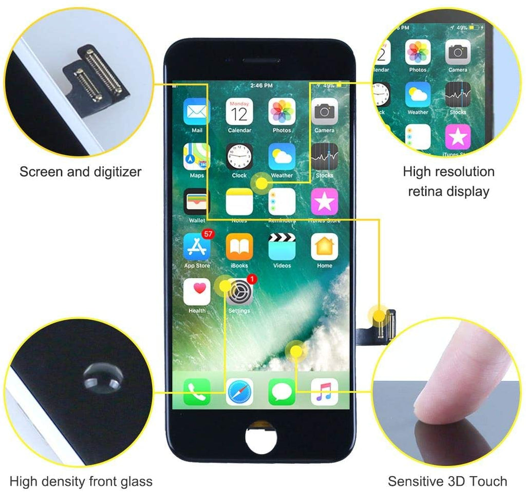 bokman for iPhone 7 Black Screen Replacement Parts Display Assembly