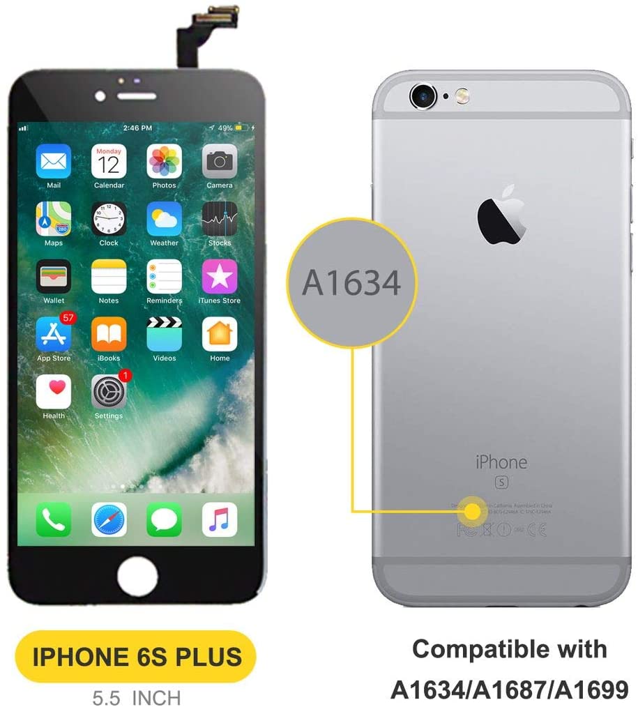 bokman for iPhone 6s Plus Black Screen Replacement Parts Display Assembly