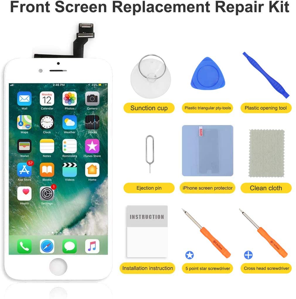 bokman for iPhone 6 White Screen Replacement Parts Display Assembly